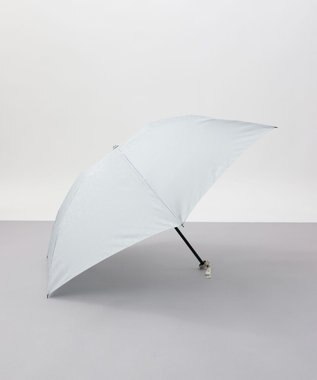 AURORA JILL STUART（ジル スチュアート）アンティーク小花&フルーツジャカード雨傘　(折り畳み・ミニ傘） シルバーグレー