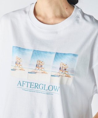 OP／FILA 【Ocean Pacific】フォトプリントTシャツ ホワイト