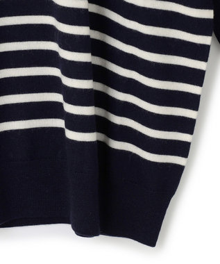 23区 【SACRA】エクストラファインメリノ ボーダーニット [23区別注]ネイビー系