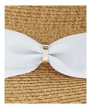 MOONBAT FURLA(フルラ) ペーパーブレードリボン巻きダウンハット サイズ調整可 オフホワイト