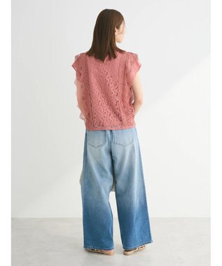 Green Parks ・Ｐｅｔｉｔ　Ｆｌｅｕｒ　フレンチレーシ－ブラウス Pink