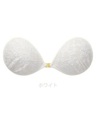BRADELIS New York 【NuBra / ナチュラルタイプ】ヌーブラ・エアーライト クラシカルブーケ   蒸れにくい バックレス コレクション デザインヌーブラ 正規品 ホワイト
