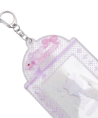 WEGO ラメクリアスイーツカードホルダーキーホルダー パープル