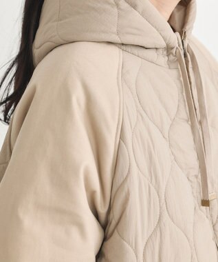 earth music&ecology ラグラン切替キルティングブルゾン Gray Beige