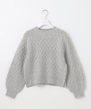 ANY SIS 【洗える】ミックスカラー ニット ライトグレー