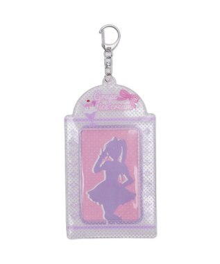 WEGO ラメクリアスイーツカードホルダーキーホルダー パープル