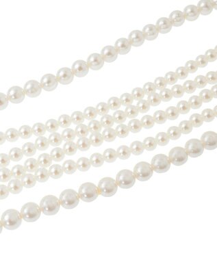 Green Parks ・ＨＡＬＦ　ＴＩＭＥ　パール３連ネックレス（金属フ White