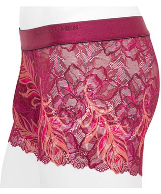 WACOAL MEN WACOAL MEN 【レースボクサー】 ボクサーパンツ フロント快適グラマラス 通気性 スカラ始末(裾部分) 前閉じ レース 下着 メンズ WT3826 /ワコールメン レッド