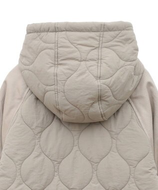 earth music&ecology ラグラン切替キルティングブルゾン Gray Beige