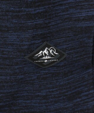 JOSEPH ABBOUD MOUNTAIN ランダムスラブリップル ポロシャツ ネイビー系