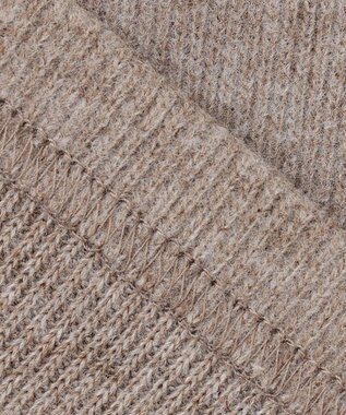 SHARE PARK LADIES サイドスリットVネックニット モカ