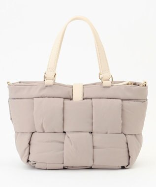 LA BAGAGERIE パデットブロック2WAYミニトート グレージュ