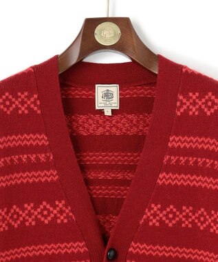 J.PRESS MEN 【Cash Lamb’s Wool】フェアアイルカーディガンニット レッド系7