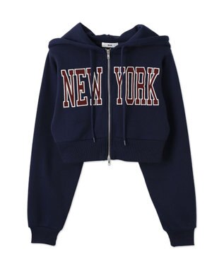 WEGO NEWYORK裏起毛ZIPパーカー ネイビー