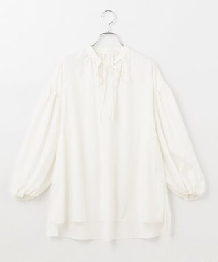 #Newans 【ANSWER for 男の子ママ】スリットネックパフスリーブブラウス ホワイト系