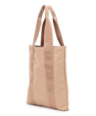 TOCCA 【アップサイクルコサージュ付き・美香＆Lovécoコラボ・数量限定・A4サイズ対応】FLOWER IN HEART BAG バッグ ベージュ×ローズ