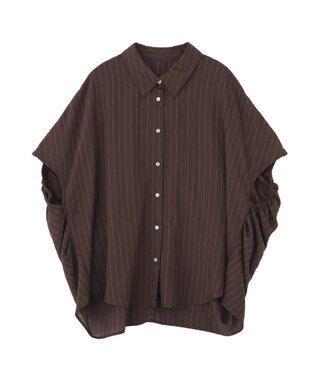 YECCA VECCA ストライプ柄シャツ Brown