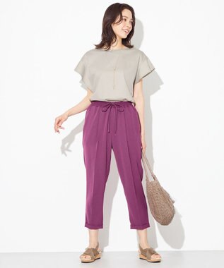 ANY 【接触冷感・UVケア】イージーケア美脚 パンツII パープル