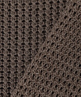 自由区 ペーパーコットンメッシュ ベスト ブラウン