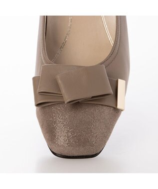 Riz raffinee <Riz raffinee>モチーフリボンパンプス オーク