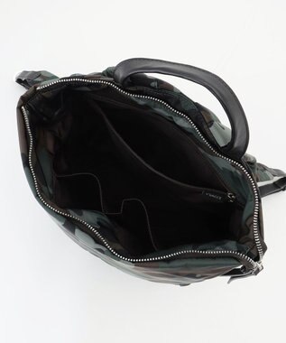 Y'SACCS ナイロン牛革リュック カーキ