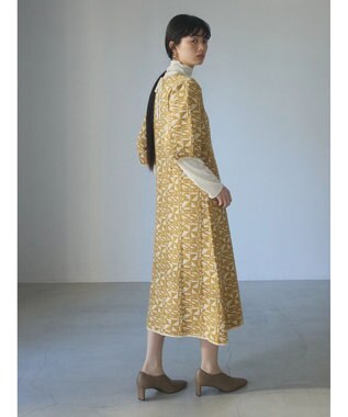 Green Parks ａ．ニットジャガード柄ワンピース Yellow