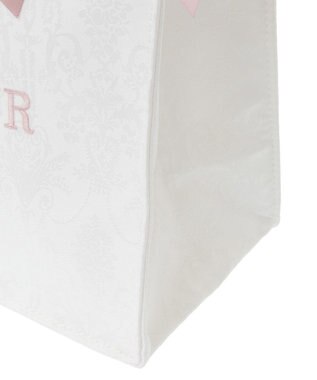 Maison de FLEUR ジャカードリボンフリルスクエアトートSバッグ Ivory