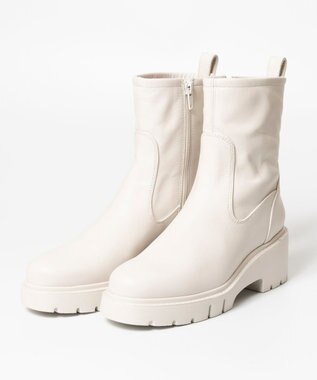 BONTRE 【UNISA/ウニサ】タンクソールショートブーツ アイボリー