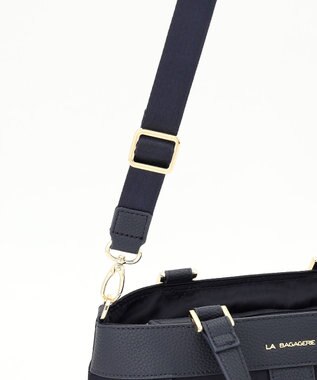 LA BAGAGERIE コンビ2WAYトートバッグ Sサイズ ネイビー