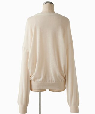 TOQUE 〈大草直子さんアドバイザー〉ウォッシャブルシルク×コットン ニットロングスリーブ オフ