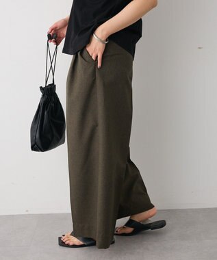 CRAFT STANDARD BOUTIQUE リネンライク3タックパンツ Khaki