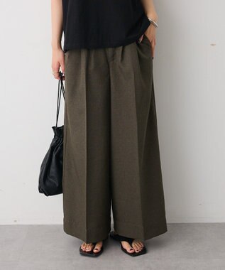 CRAFT STANDARD BOUTIQUE リネンライク3タックパンツ Khaki