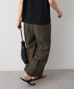CRAFT STANDARD BOUTIQUE リネンライク3タックパンツ Khaki