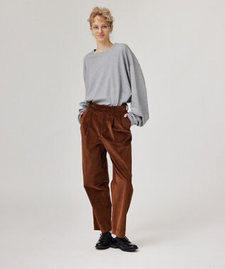 LENO CORDUROY TROUSERS　コーデュロイタックパンツ BROWN