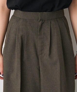 CRAFT STANDARD BOUTIQUE リネンライク3タックパンツ Khaki