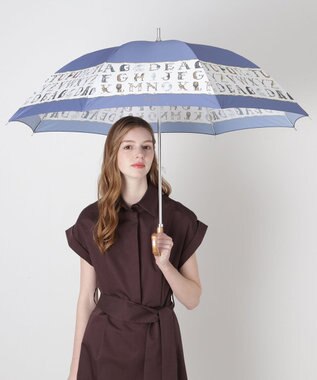 MOONBAT ポール & ジョー (PAUL & JOE ACCESSOIRES) ABC Garden アニマル 長傘 竹手元 ネイビーブルー