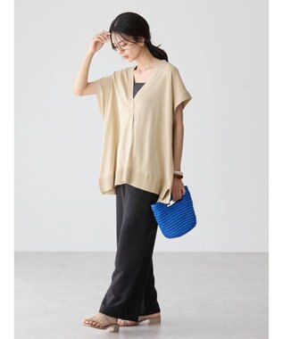 AMERICAN HOLIC 接触冷感Ｖネックニットカーディガン Beige