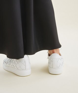 GRACE CONTINENTAL Luca Grossiメッシュスニーカー ホワイト