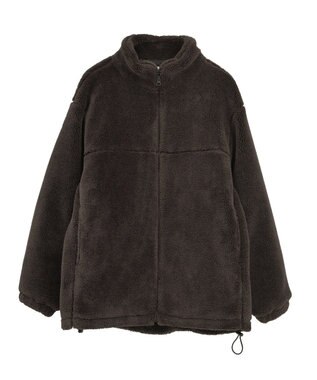 AMERICAN HOLIC スタンドカラーミニファーブルゾン Brown