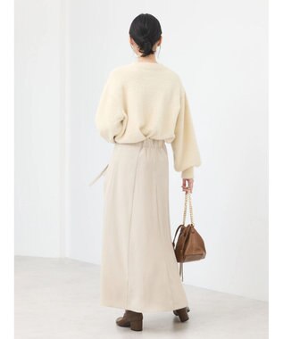 earth music&ecology リボンフレアスカート Beige