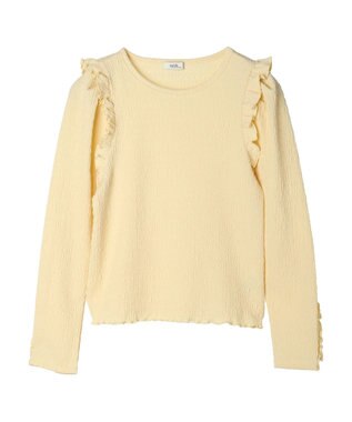 earth music&ecology シャーリングカットプルオーバー Yellow