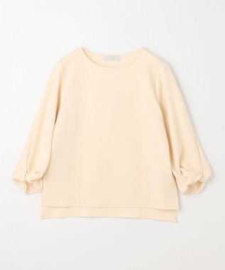 ANY L 【洗濯機可】ジャガード袖ねじりプルオーバー イエロー