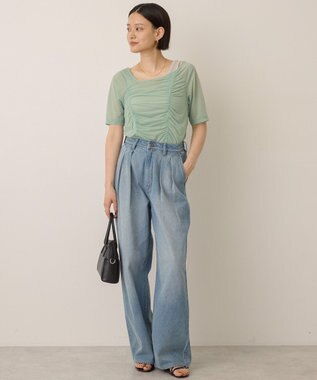 AMERICAN HOLIC 【2点SET】アシメシアーT＋ラメインナー Mint