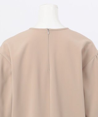 23区 【エステータ】コットンダブルクロス 長袖ブラウス グレージュ系