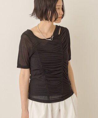 AMERICAN HOLIC 【2点SET】アシメシアーT＋ラメインナー Black