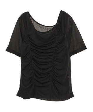 AMERICAN HOLIC 【2点SET】アシメシアーT＋ラメインナー Black