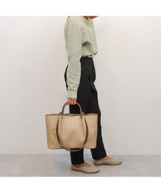 UNBILLION cachecache PCケース付きメタルハンドルA4トートバッグ オーク