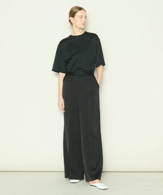 JOSEPH 【洗える】ドレーピーベネシャン　ワイドトラウザーズ Black