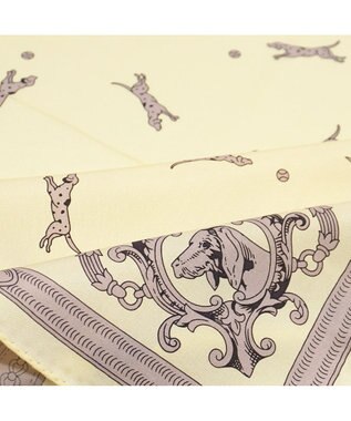 Marca 【Marcaオリジナル】ドッグ 小判 シルクツイル スカーフ クリーム