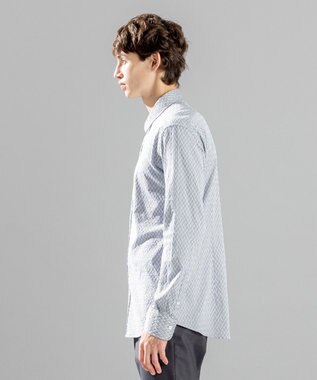 JOSEPH HOMME アロージャガードストレッチ　レギュラーカラーシャツ ライトグレー系